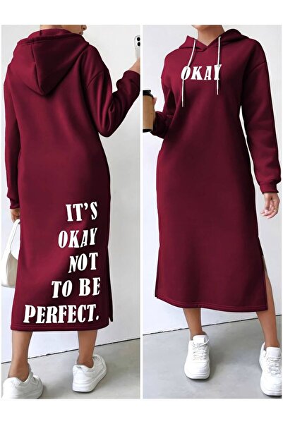 VESTIR BIEN It's Okay Printed Dress 100% Cotton Comfortable Fabric with Slits