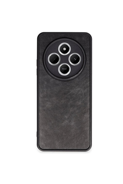 eco port غطاء جلدي أسود من أراس لهاتف ريدمي 14c