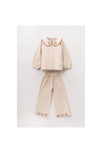 Minim Flower Embroidered 2-Piece Set - Holiday - Special Day - Birthday - Casual