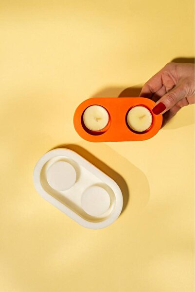 rufus concept Tealight 2 Gözlü Silikon Mumluk Kalıbı