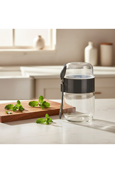 YAZICI Premium Glass Yogurt & Diet Container 425 ml + 200 ml – Durable Glass ...