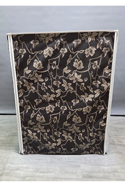 Başak Ev Tekstili Polyester Black Floral Patterned Fabric Washing Machine Cov...