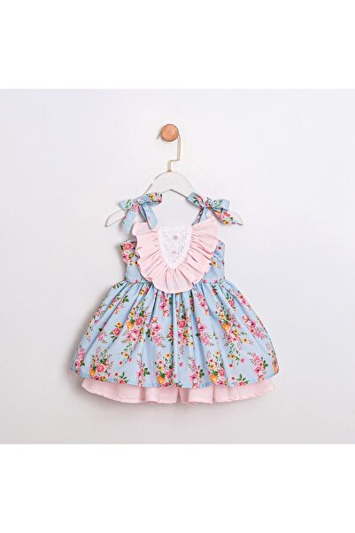 ministok Dina Floral Patterned Strappy Girls' Dress