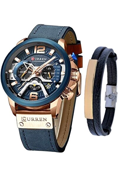 Curren Luxury Watches For Men – Men Leather Strap Chronograph Wrist Watch And...