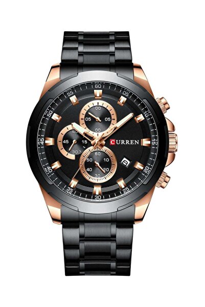 Curren Men's Chronograph Waterproof Stainless Steel Band Casual Quartz Watch ...