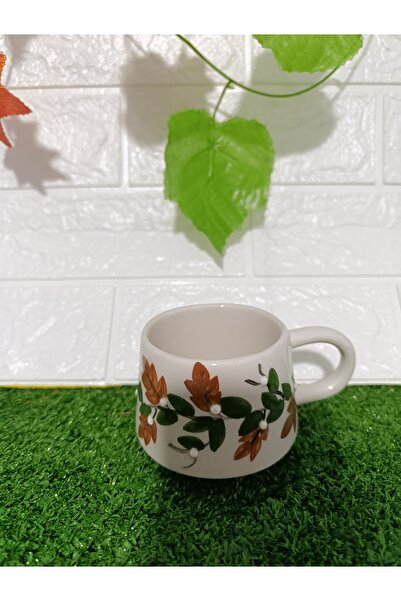 Home Coffee Cup "Green Brown Ivy"