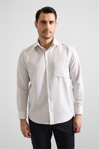 SÜVARİ Bej Regular Klasik Yaka Casual Gömlek