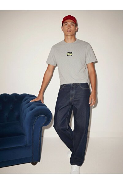 Ltb Logo Printed Gray T-Shirt