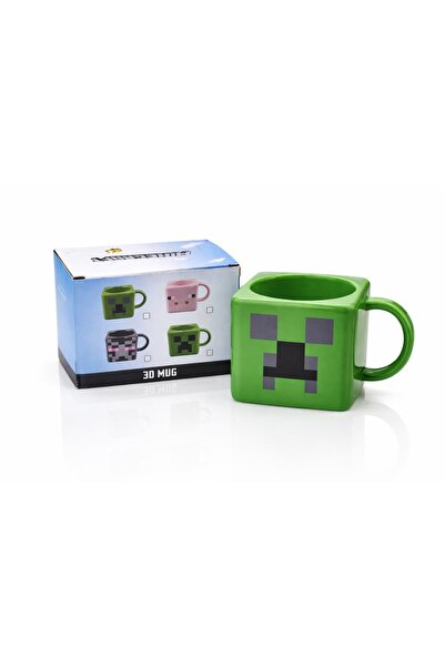 KAZUKO Minecraft ceramic mug with a 3D design for gamers - Green