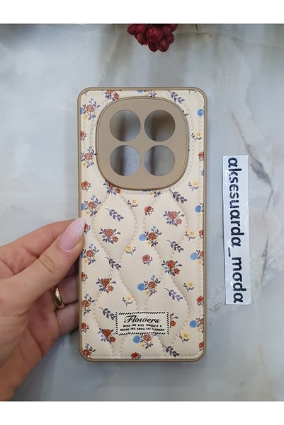 ZB Aksesuarda Moda حافظة مبطنة بنمط زهور متوافقة مع Redmi NOTE 14 PRO PLUS