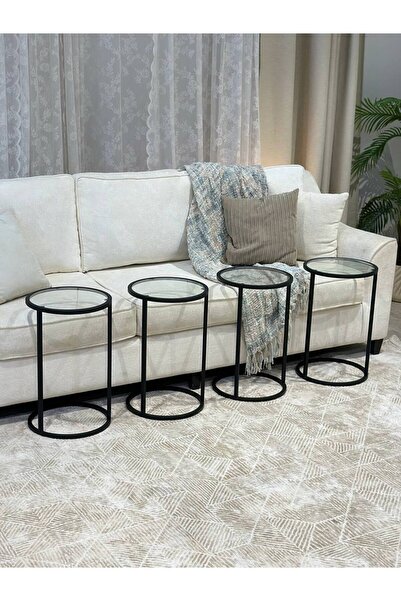 terndat طقم طاولات خدمة أنيق 4 حبات