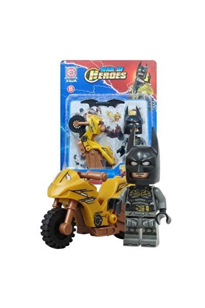 Premium مجسم باتمان المصغر مع دراجة باتمان – لعبة مكعبات