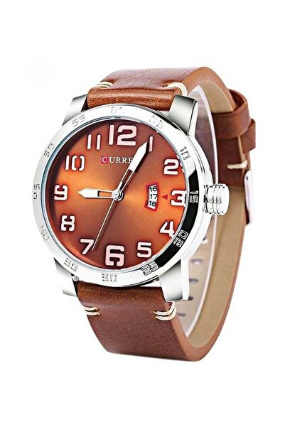 Curren men Leather Analog Wrist Watch