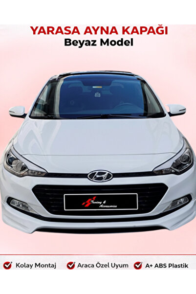 MODxAUTO HYUNDAİ İ20 2015-2020 SİNYALLİ ARACA ÖZEL BEYAZ BOYALI YARASA AYNA K...