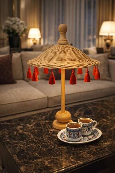 Rosina Kırmızı Tasarım Rustik Dekor Bali Şemsiyesi 45 Cm