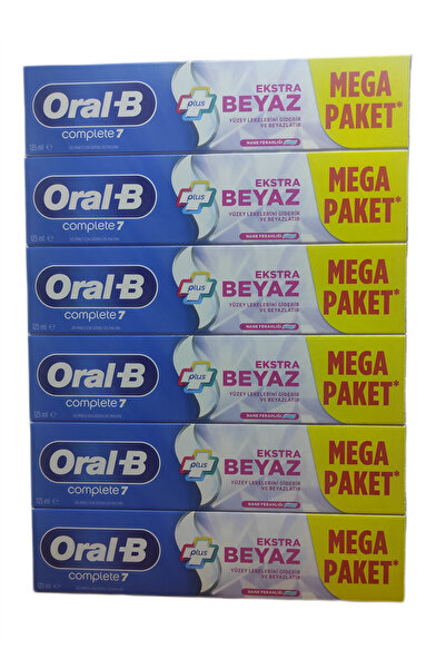 Oral-B Oral B Complete 7 Extra White Mega Pack Toothpaste 125 ml X 6 Pieces