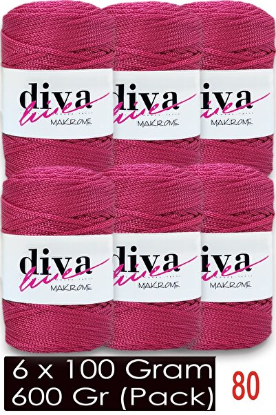 Diva İplik 1,5 мм - 600 г - Полиестерна корда за макраме чанти (опаковка от 6...