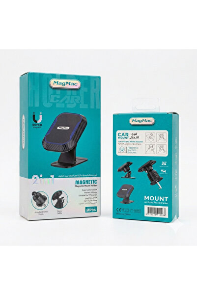 ANAKA حامل جوال مغناطيسي للسيارة 2 في 1 من MagMac | دوران 360 درجة ومشبك للمكيف
