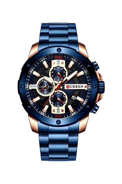 Curren Men's Chronograph Waterproof Stainless Steel Band Casual Quartz Watch