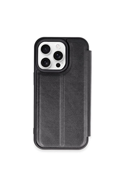 eco port iPhone 14 Pro Max Case Flip Cover - Black