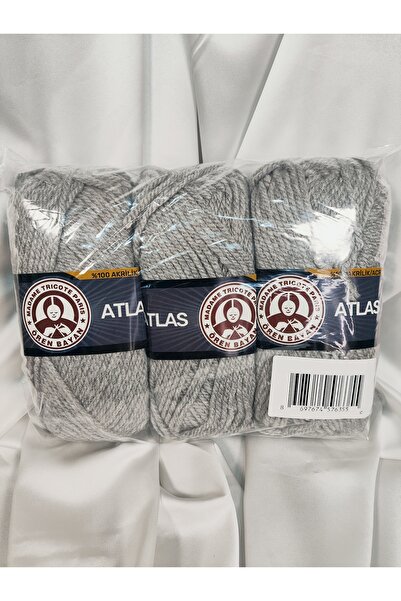Ören Bayan ATLAS Gümüş El Örgü İpi (3 Adet) - Renk: 007