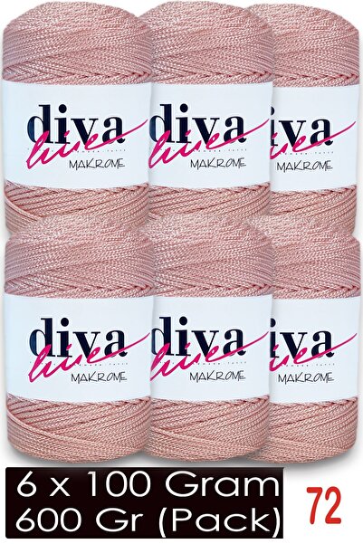 Diva İplik 1.5 mm - 600 Gr - Polyester Macrame Bag Supla Rope (Pack of 6) 72 ...