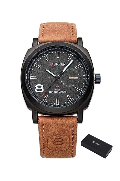 Curren Mens Quartz Analog Wrist Watch 8139 Waterproof Leather Strap Chronogra...