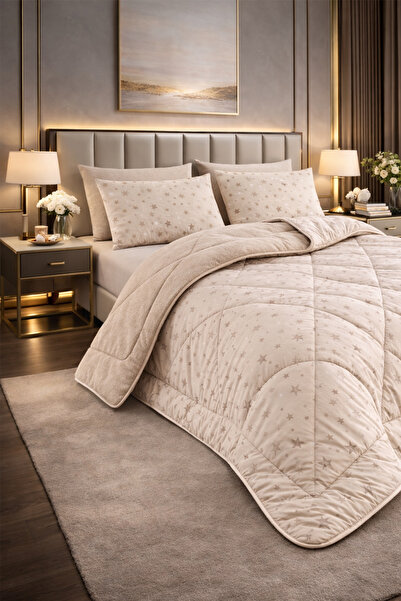 TeksNil Home Double Duvet Set Patterned Welsoft, Anti-Allergic, Reversible (D...