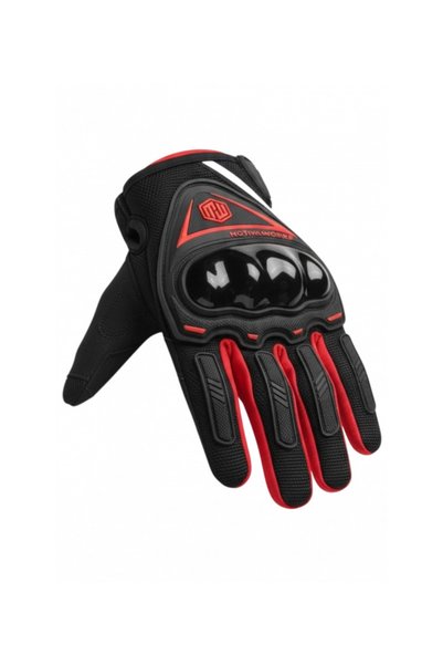 Bosile Red Long Full Finger Motorcycle Gloves