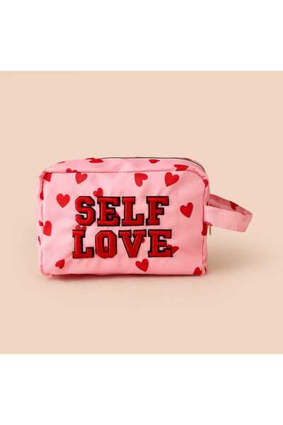 Simple Living Self Love Cosmetic Bag - Pink - 21X12X8 cm