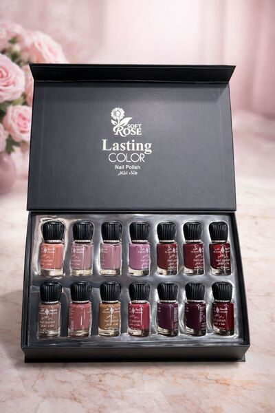 CLASSIC COLORS بوكس مناكير بعلبه مميزه مع كيس هديه انيق جوده عاليه