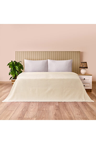 KUT FLY سرير ناعم مزدوج من نوع ريت - كريمي - 200x220 سم