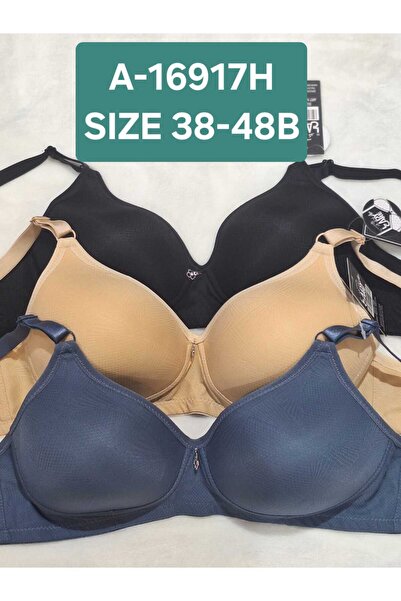 LADY CARE Comfortable underwire bra, high quality, 3-piece set in different c...