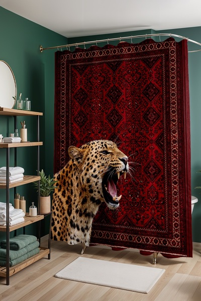 EVPANYA Завеса за баня, завеса за душ с шумно мотивче на възела, завеса за ва...