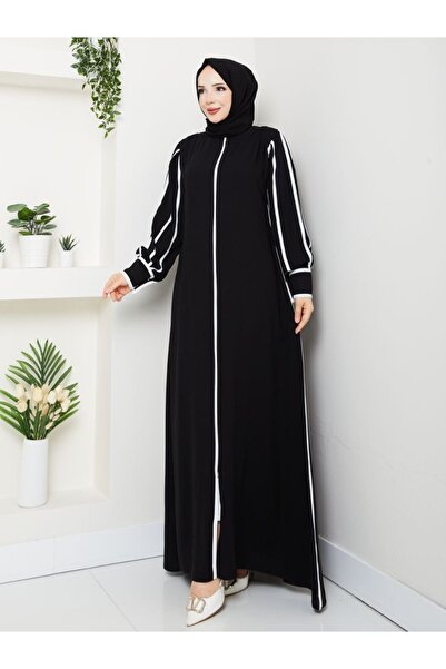 moda4b طقم فستان نسائي من قماش المدينة بسحاب من فيراس مكون من قطعتين مع وشاح ...