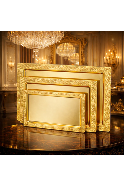 Bin shihoon Luxury gold tray set