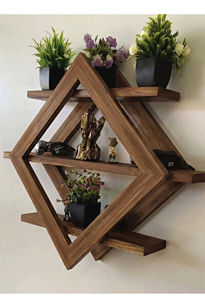 Woodplays DIAMORA Geometrik Duvar Rafı
