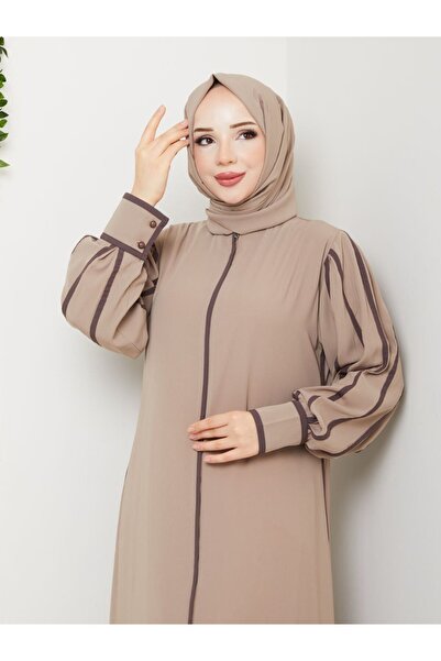 moda4b Λιτό φόρεμα - Μπεζ - Basic