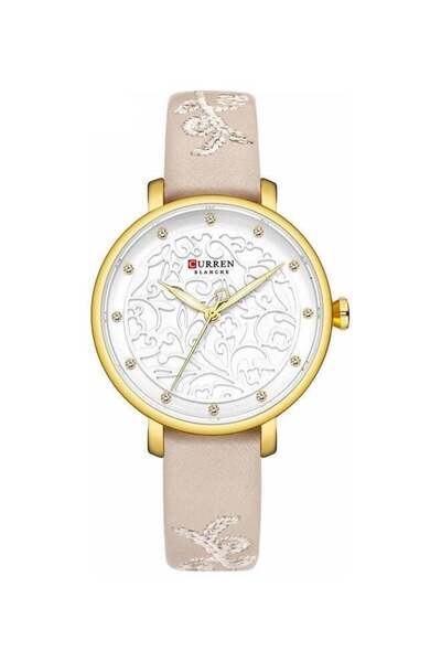 Curren Stylish Analog Wrist Watch - 38 mm - Beige