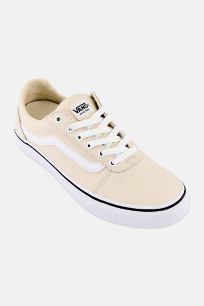 Vans Women Ward Deluxe Lace Up Skateboard Shoes, Cream