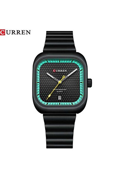 Curren 8460 Casual Steel Strap Square Men Quartz Watch