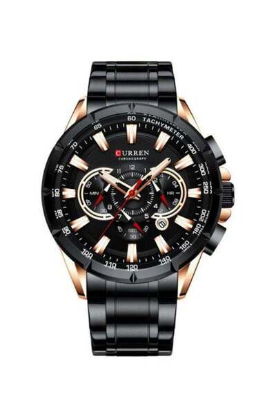 Curren Men's Water Resistant Chronograph Watch 8363 - 48 mm - Black