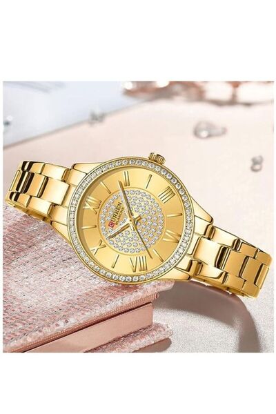 Curren 9084 Original Brand Stainless Steel Band Wrist Watch For Women With Box