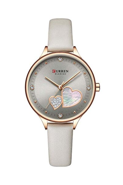 Curren Women's Elegant Waterproof Genuine Leather Band Quartz Watch