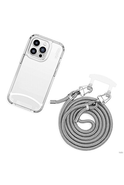 STYLEASH Premium transparent case with detachable cord compatible with iPhone...