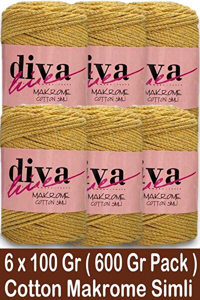 Diva İplik ديفا مكراميه قطن سيملي 1974 ALT (عبوة من 6 قطع)