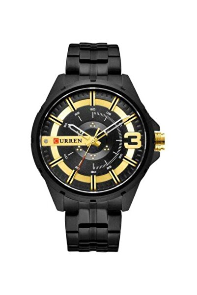 Curren men Water Resistant Analog Watch 8333 - 45 mm - Black