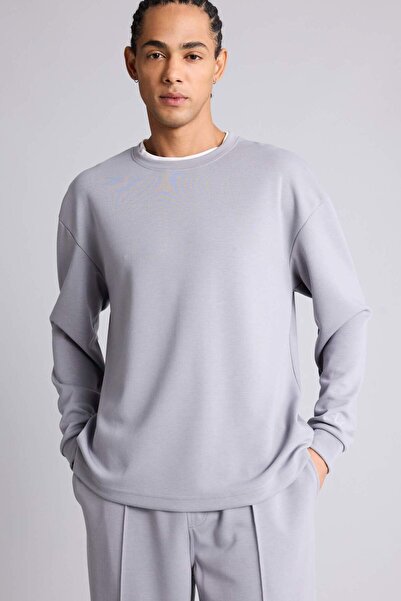DeFacto Boxy Fit Skuba Diver Fabric Sweatshirt G6288Ax25Wn
