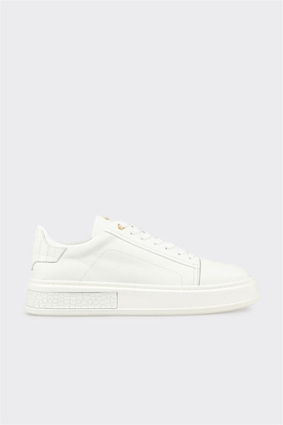 Elle Shoes Beyaz Deri Erkek Spor Ayakkabı