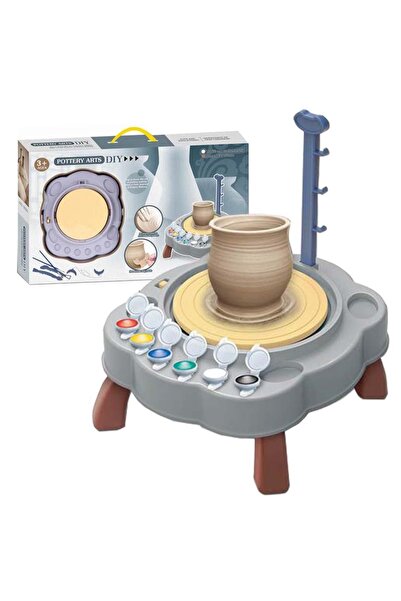 Toybox آلة صنع الأواني الفخارية المنزلية - مجموعة عجلة الفخار التعليمية الكام...